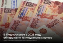 Изображение к статье В Подмосковье в 2023 году обнаружено 75 поддельных купюр