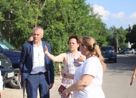 Изображение к статье Глава городского округа Фрязино Дмитрий Воробьев провел встречу с жителями на улице Рабочей