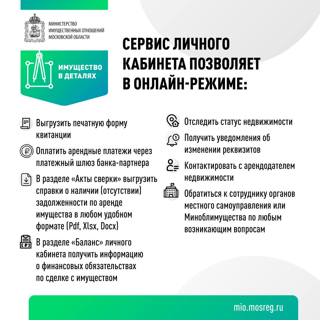 ЛКА - электронный сервис на сайте Правительства Московской области, где можно получить всю информацию по договорам аренды муниципальной и государственной недвижимости