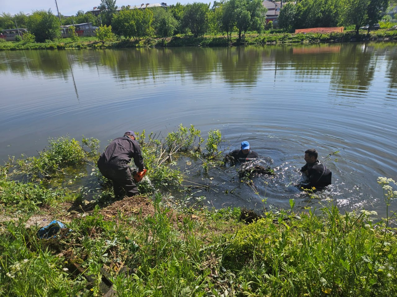 В городском округе Фрязино Московской области завершены работы по санитарной расчистке технического пруда в рамках программы «100 прудов и озер»