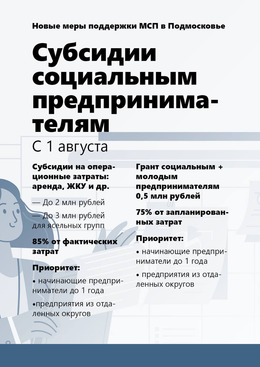 Мининвест Подмосковья с 1 июня запускает новые меры поддержки для малого и среднего бизнеса