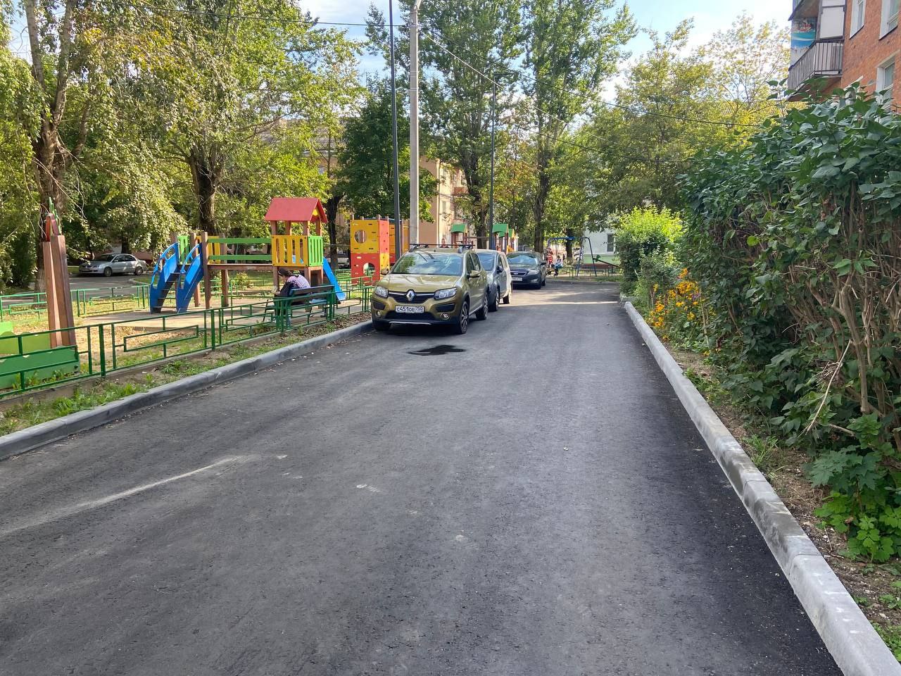 В Наукограде Фрязино завершилось устройство асфальтового покрытия на 6 дворовых территориях